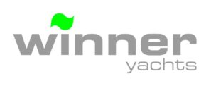 Logo Winner Yachts silber neongrün